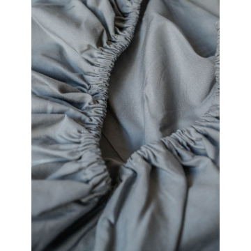 Bettwäsche – Spannbettlaken aus Bio-Baumwolle (Perkal) – Grau 