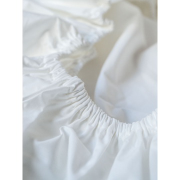 Bettwäsche – Spannbettlaken aus Bio-Baumwolle (Perkal) – Weiß – Verschiedene Größen ab