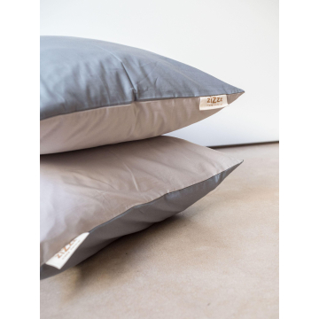 Bettwäsche – Kissenbezug aus Bio-Baumwolle (Perkal) – Grau & Beige – 4 Größen bestellbar ab