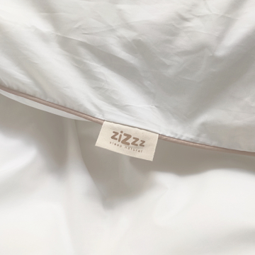 Bettwäsche – Bettbezug aus Bio-Baumwolle (Perkal) – Weiß mit Rand in Beige – Verschiedene Grössen ab