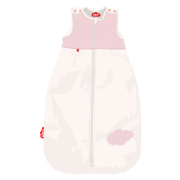 Bio-Babyschlafsack Vichy Pink / Aus Bio-Baumwolle & Swisswool / 70 cm, 90 cm, 110 cm