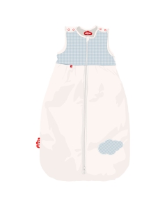 Bio-Babyschlafsack Vichy Blue / Aus Bio-Baumwolle & Swisswool / 70 cm, 90 cm, 110 cm
