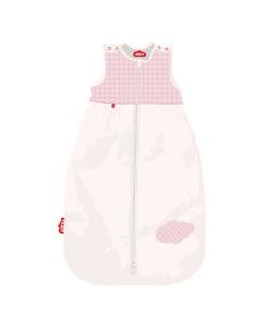 Bio-Babyschlafsack Vichy Pink / Aus Bio-Baumwolle & Swisswool / 70 cm, 90 cm, 110 cm