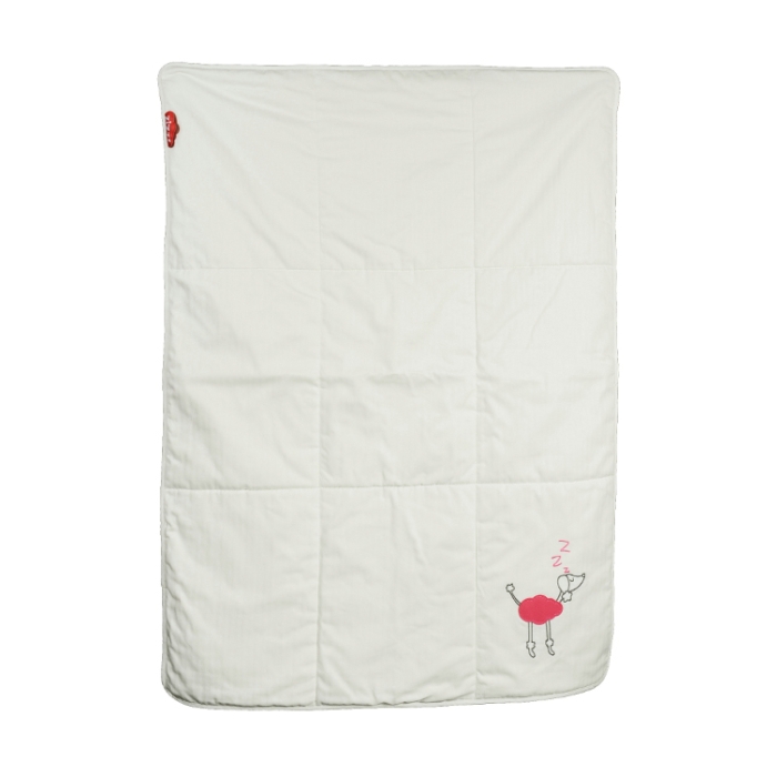 Winter Baby Bettdecke aus Wolle und Bio-Baumwolle 106x73cm - Pudel Rosa