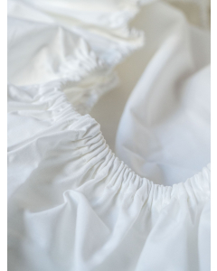 Bettwäsche – Spannbettlaken aus Bio-Baumwolle (Perkal) – Weiß – Verschiedene Größen ab