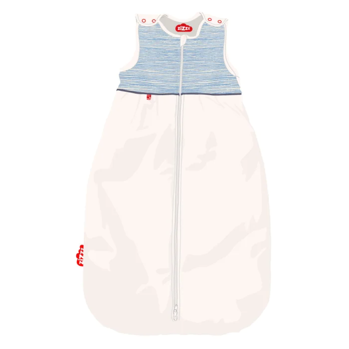 Bio-Babyschlafsack Blue Stripes / Aus Bio-Baumwolle & Swisswool / 70 cm, 90 cm, 110 cm Bio-Babyschlafsack Blue Stripes / Aus Bio-Baumwolle & Swisswool / 70 cm, 90 cm, 110 cm