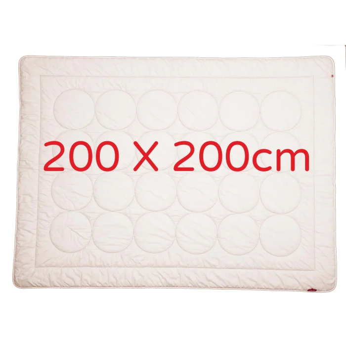 Bettdecke 200x200 cm – Bio Schafwolldecke – 4 Jahreszeiten 